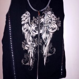 Women's bikers tank top size 3x zipper